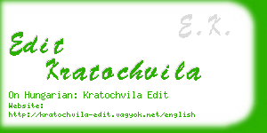 edit kratochvila business card